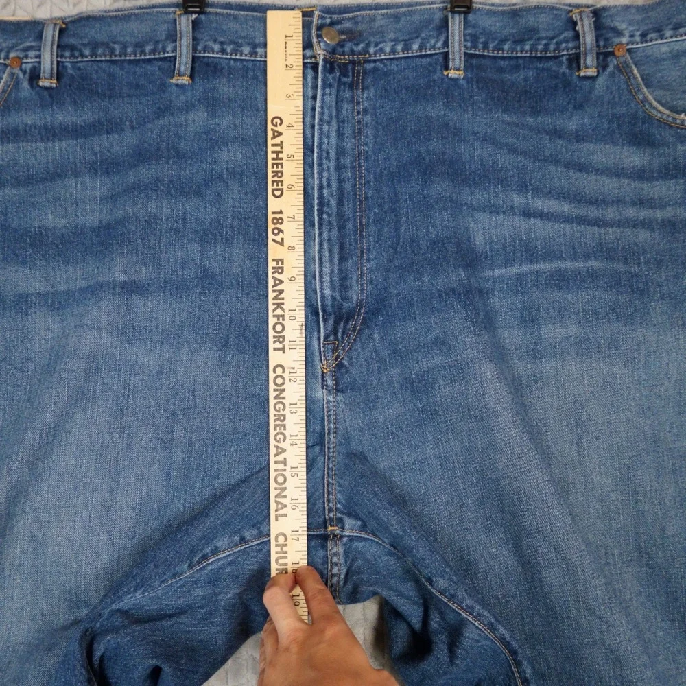 Polo Ralph Lauren Jeans Mens 58x32 Blue Straight Leg Denim Authentic Dungarees